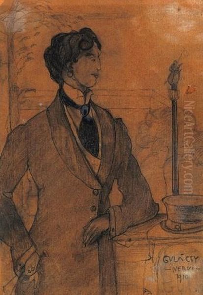 Man With Earrings (self-portrait) - view 1