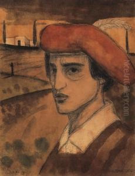 Self-portrait In Italian Land - view 1
