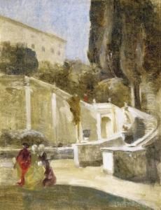 Villa D'este De Tivoli by Lajos Gulacsy