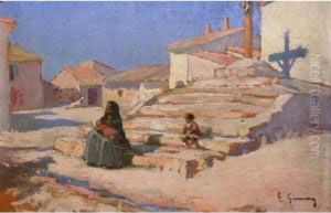 La Mere Au Calvaire by Adolphe Gumery