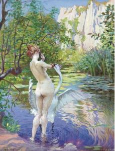 Leda And The Swan by Adolphe Gumery
