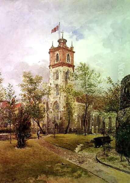 South west view St. Giles, Cripplegate, 1882 - view 1