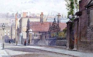 Emmanuel Hospital, Buckingham Gate, view from the street, 1886 by John Crowther