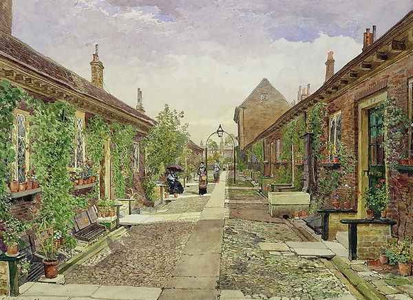 Skinners' Alms Houses, Mile End Road, Stepney, 1883 - view 1