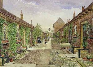 Skinners' Alms Houses, Mile End Road, Stepney, 1883