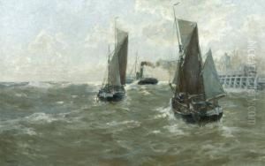 Fischkutter Und Schlepper Auf