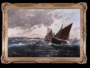 Lodzie Na Morzu by Erwin Carl Wilhelm Gunther