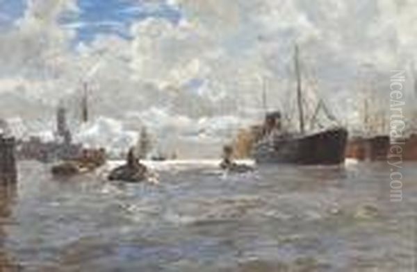 Shipping In Hamburg Harbor - view 1