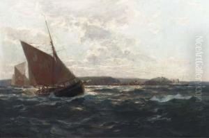 Fisherboote Vor Der Englischen Kanalkuste by Erwin Carl Wilhelm Gunther
