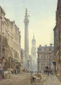 The Monument from Gracechurch Street