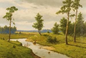 Pejzaz Ze Strumieniem by Jozef Guranowski