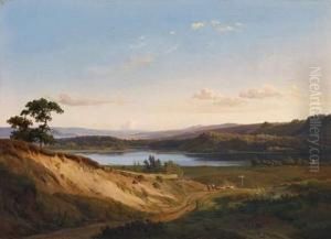 Sheperds Returning By A Lake