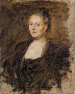 Portrait Of Stoddart Walker; Portrait Sketch Of His Wife