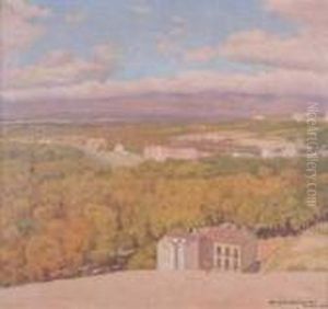 Vista De Madrid Con La Sierra Al Fondo
