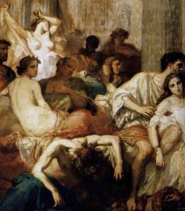 The Romans of the Decadence (detail 1) 1847 by Thomas Couture