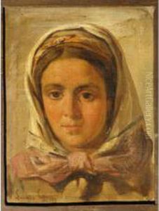 Jeune Femme Mediterraneenne Au Foulard