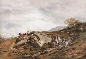 Auf Der Rast. by Jean-Baptiste-Louis Guy