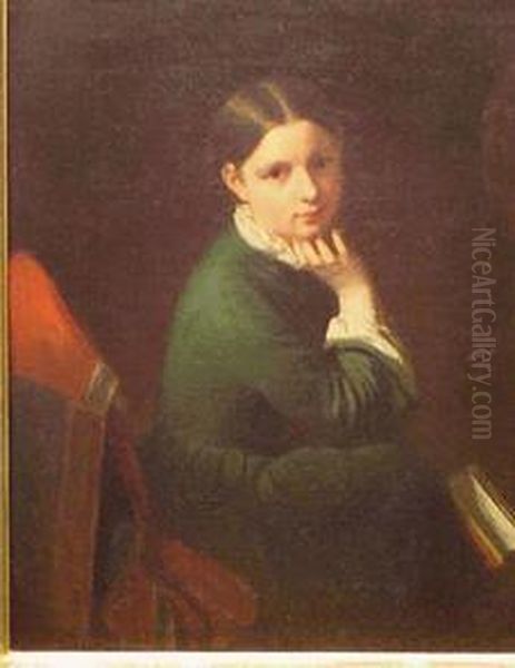 Young Girl With Book - view 1