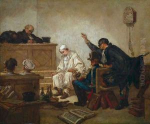 Pierrot in Criminal Court by Thomas Couture