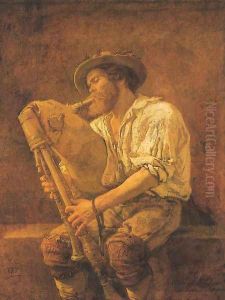La Joueur de Cormeuse (The Player of Cormeuse) (or Pifferaro) by Thomas Couture
