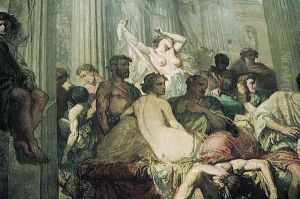 The Romans of the Decadence (detail 5) by Thomas Couture