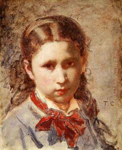 Head of a girl by Thomas Couture