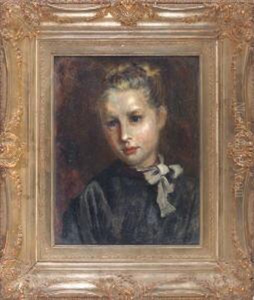 Portrait Eines Jungen Blonden Madchens - view 1