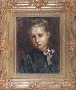 Portrait Eines Jungen Blonden Madchens