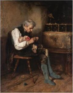 Grandfather And Grandson by Nicholaos Gysis