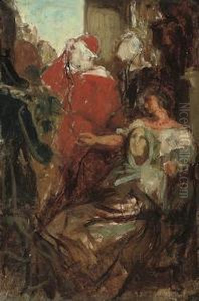 A Cardinal Giving His Blessings - view 1