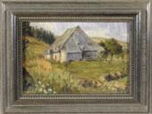 Blick Auf Ein Bauernhaus In Sommerlicher Hugellandschaft - view 1