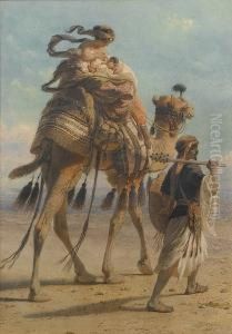 A Bedouin Family Crossing The Desert by Carl Haag
