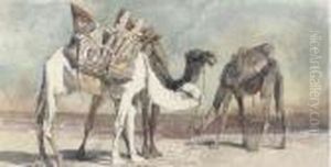 Camels At Damascus by Carl Haag