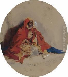 Portrait Of A Nomad, 'the Great
Desert Of El Tek, The Ruhat Mountains Part Of The Red Sea' by Carl Haag