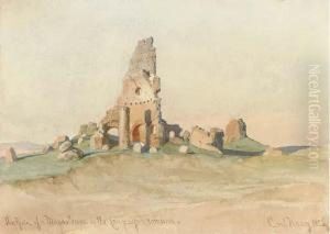 The Ruin Of A Mausoleum In The Campagna Romana by Carl Haag