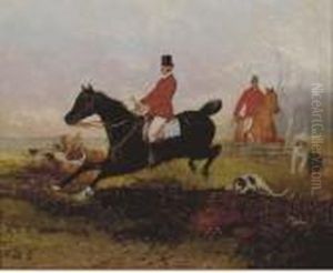 The Hunt; Also A Companion Painting by Hans Johann Haag