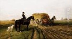 Visitation In The Farm by Hans Johann Haag