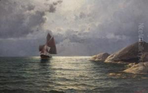 Sailing Ship By The Shore
