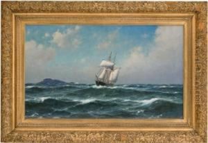 Seilskute Ved De Ytterste Skjaer 1903 by Lars Laurits Larsen Haaland