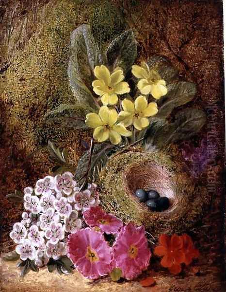 Still Life with Bird's Nest and Primulas - view 1