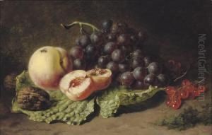 Walnuts, Peaches, Grapes And Blackberries