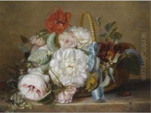 Flowers In A Basket by Adriana-Johanna Haanen