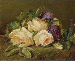 A Still Life With Roses by Adriana-Johanna Haanen