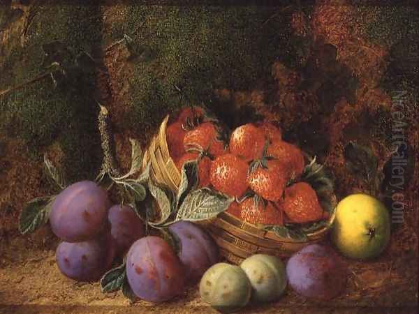 Plums and Stawberries - view 1