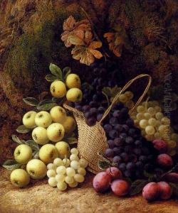 Still Life with Apples, Grapes and Plums by George Clare