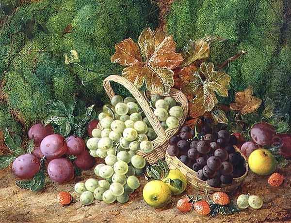 Still Life with Plums, Apples and Baskets of Grapes - view 1