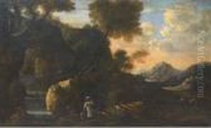 Paesaggio Fluviale Con Figure