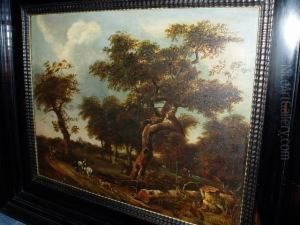 Figures And Horse In A Woodland Landscape
