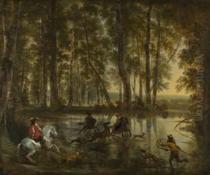 A Stag Hunt In A Forest