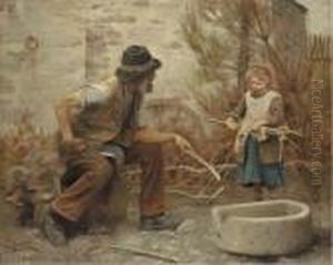 A Woodcutter And His Daughter by Arthur Hacker
